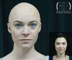 Before And After Bald Cap Application By Mma Student Nicole Diehl Makeup Makeupartist Mua Fxartist Fxmua Specialeff Bald Cap Bald Head Women Face Angles