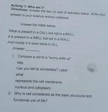 Spoilers are tagged, so feel free to check it out! Activity 1 Who Am I Directions Answer The Two 2 Sets Of Activities Below Write Youranswer In Your Brainly Ph