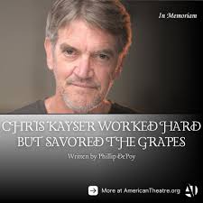 Link in story. Versatile Atlanta actor Chris Kayser, who died