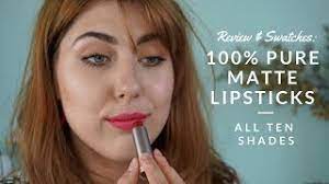 Innovative formula ensures your lip color always looks vibrant, rich. Review Swatches 100 Pure Cocoa Butter Matte Lipsticks Integrity Botanicals Youtube