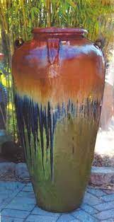 Large sari striped planter weathered copper. 30 Extra Large Ceramic Planters Hawaii In 2021 Large Ceramic Planters Garden Pottery Diy Garden Fountains