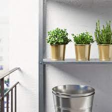 These are from ikea and lined with felt. Daidai Plant Pot Brass Colour 9 Cm Ikea