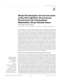 Mendengar kata logika pasti kita berpikir suatu yang dapat diselesaikan dengan pikiran wajar. Pdf Model Pembelajaran Konstruktivisme Untuk Meningkatkan Kemampuan Pemahaman Dan Komunikasi Matematika Siswa Sekolah Dasar