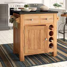 White granite top kitchen cart with storage. Union Rustic Creamer 82cm Solid Wood Kitchen Island With Granite Top Reviews Wayfair Co Uk