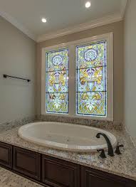 Let us know which ones you like and we can create one similar just for you. Stained Glass Windows Above Master Bath Tub Glass Bathroom Glass Bathtub Stained Glass
