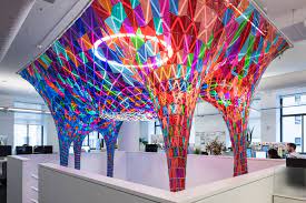 Softlab An Installation For The New Behance Office In Nyc Glass Art Installation Glass Installation Artistic Installation