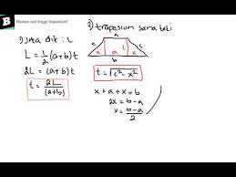 Dan bahkan butuh rumus phytagoras dalam mengerjakan sebuah soal trapesium. Rumus Cari Tinggi Trapesium Youtube