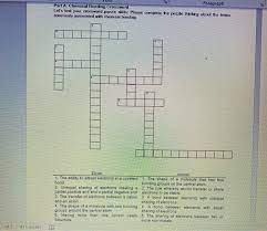 Other sets by this creator. 2 Paragraph Part A Chemical Bonding Crossword Let S Chegg Com