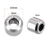 uxcell HK0306 Drawn Cup Needle Roller Bearings, Open End, 3mm Bore Dia,  6.5mm OD, 6mm Width (Pack of 5)