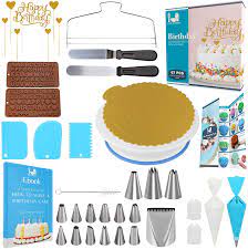 Morfakit complete cake baking set bakery tools for beginner adults baking supplies bakeware sets baking tools best gift idea for boys and girls, black 3.9 out of 5 stars 34 me.fan medium food storage containers set of 6 airtight storage keeper 1.6l(54.1oz) with 5 set measuring cups 24 chalkboard labels & pen ideal for sugar, flour, baking. Buy Cake Decorating Tools 67 Pcs Cute Cake Decorating Kit With Cake Turntable Cake Decorating Supplies Baking Supplies And Baking Tools Online In Indonesia B08ddfqh7t