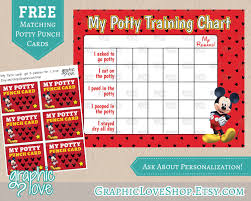 digital mickey mouse potty training chart free punch cards