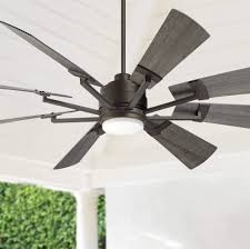 Outdoor ceiling fans for gazebos. 72 Windmill Industrial Rustic Indoor Outdoor Ceiling Fan With Light Led Dimmable Remote Control Imperial Bronze Gray Oak Blades Opal Glass Damp Rated Patio Exterior House Porch Gazebo Casa Vieja Buy