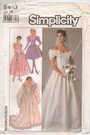 1980s Simplicity Sewing Pattern 8413 Womens Off The Shoulder Etsy Wedding Dress Sewing Patterns Wedding Dress Patterns Bridesmaid Dress Sizes