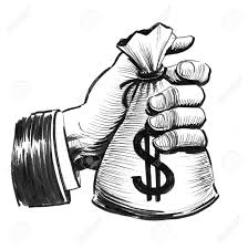 Transparent background camera logo png. Hand Holding A Bag Of Money Ink Black And White Drawing Stock Photo Picture And Royalty Free Image Image 136728782