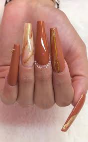 If elvira ever got a manicure, her nails would probably look exactly like this. 22 Trendy Fall Nail Design Ideas Pumpkin Spice
