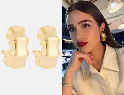 Olivia Culpo's Khaite Julius Gold-Plated Hoop Earrings