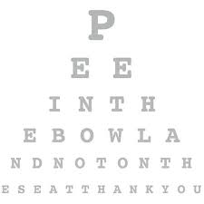 the decal guru eye chart bathroom wall decal