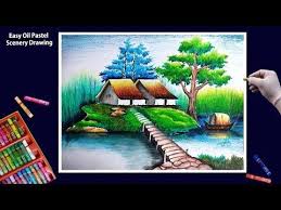 Beautiful Scenery Drawing Art With Oil Pastels Step By Step Youtube Beautiful Scenery Drawing Oil Pastel Drawing Scenery Easy oil pastel scenery drawinh for beginners for beginners ,how to draw village scenery with polo oil pastel color watch best oil pastels drawing for beginners: