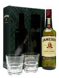 The engraving is hand filled in a gold color. Jameson 2 Glass Pack The Whisky Exchange