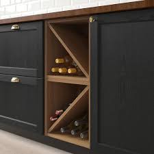 Vadholma Wijnrek Bruin Gebeitst Essen Ikea Wijnrek Keukenkast Wijnrek Muur