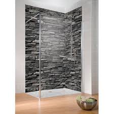 Schulte Duschruckwand Decodesign Dekor Stein Verblender Anthrazit 210 X 100 Cm Kaufen Bei Obi Duschruckwand Verblender Dusche