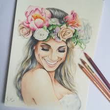 All the rest your little princess will do herself. Color Pencil Drawing Girl Color Pencil Drawing Ideas