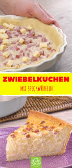 Kostlicher Zwiebelkuchen Mit Speckwurfeln Zwiebelkuchen Essen Rezepte Lecker