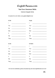 common irregular verbs past simple tense english banana