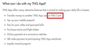 Send top up to cell phones back home. Touch N Go Tng Card