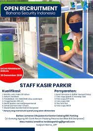 Bukan hanya kertajati saja yang tidak operasi, masih banyak bandara yang belum operasi. Bss Parking Lowongan Kerja Bss Parking Posisi Staff Kasir Parkir Bali
