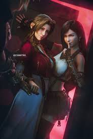Rule 34 - 1boy 2girls 3d Aerith Gainsborough Ass Ass Big Ass Big Breasts Big  Butt Black Hair Bracelet Breasts Breasts Brown Hair Clothed Cloud Strife  Cyanitro Dress Eyes Female Ffm Threesome
