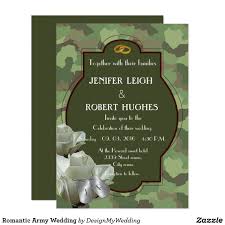 Romantic Army Wedding Invitation Zazzle Com Army Wedding Elegant Wedding Invitations Romantic Wedding Gifts