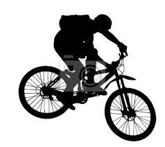 Svg file transparent png eps dxf Vector Jump With A Mountain Bike Silhouette Leinwandbilder Bilder Mono Mountain Bike Sommerzeit Myloview De