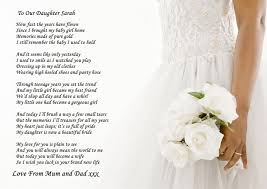 A4 Poem To Your Daughter On Her Wedding Day From Pas Or Pa Wedding Poems Wedding Day Wishes Wedding