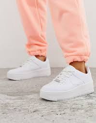 Nike White Air Force 1 Sage Low Sneakers In 2020 Nike Air Force White Nike Air Force 1 Outfit Nike Air Force Outfit