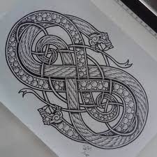 Two Snakes Tattoo Tatouage Tattooed Tattooartist Tatoueur Tatoueurs Tattooaddict Tattooproject Tattoodesign Norse Tattoo Viking Tattoos Celtic Tattoos