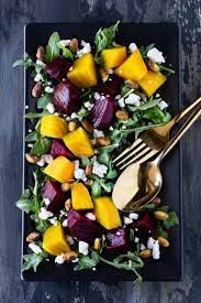 Summer Salads Don T Get Much Prettier Than This Easy Make Ahead Roasted Beet Salad With Goat Cheese Arugula A Goat Cheese Salad Roasted Beet Salad Beet Salad