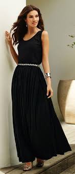 Chico S Black Label Pleated Maxi Dress Chicos Fashion Everyday Dresses Beautiful Evening Gowns