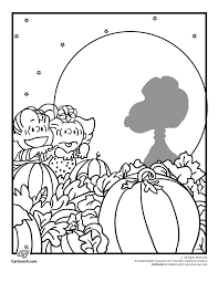 Peanuts coloring sheets everyone can enjoy the relaxing creative fun of coloring pages featuring snoopy charlie brown and their friends. Linus And Sally In The Pumpkin Patch Coloring Page Woo Jr Kids Activities