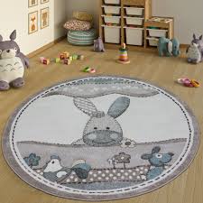 Gemalt habe ich ungefähr eine stunde. Kinderteppich Rund Modern Bauernhof Tiere Teppich De