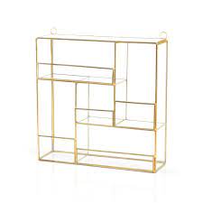 And for something even more. Black Velvet Studio Wall Shelf Metal Vintage Gold Floating Shelf Decoration Design Retro Hall Living Room Wall Support Organizer Metallic Brass And Glass 25 8 26 Buy Online In