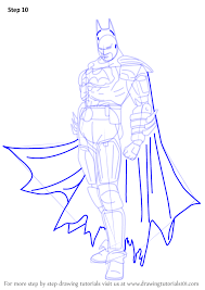 Learn How To Draw Batman From Injustice Gods Among Us Injustice Gods Among Us Step By Step Drawing Tutorials In 2020 Batman Drawing Drawings Batman