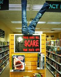Those Are My Jeans School Library Displays Fall Library Displays Library Book Displays