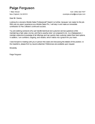Leading Professional Mobile Sales Pro Cover Letter Examples Resources Myperfectresume
