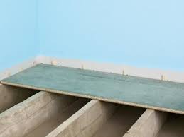 If the floor is uneven, you need to address a few the floor can have an unlevel subfloor and still have a base for a nice laminate floor. Floor Installation Flooring Subfloor Repair Bathroom Flooring