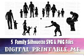 Download Family Silhouette Parent Children Graphic By Digitalprintableme Creative Fabrica SVG Cut Files