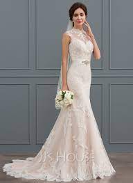 #sohsjjshousehaul, brautkleid kaufen, brautkleid online kaufen erfahrungen, brautkleider günstig, jjshouse, jjshouse ballkleider, jjshouse brautkleid, jjshouse deutsch. Trumpet Mermaid High Neck Sweep Train Tulle Lace Wedding Dress With Beading 002127272 Jj S House