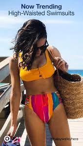 Turn Heads In The Perfect Swimsuit Find Your Best Fit In A Flattering High Waisted Bikini Or One Piece Style Swimsuits Bikini Outfits Swimwear Fashion