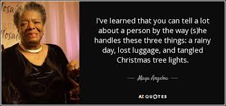 Maya Angelou Quote I Ve Learned That You Can Tell A Lot About A
