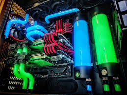 Black And White Pc Build Reddit Look At All Those Bright Colors This Is Reddit User U Thenore S Build So Cool Custom Computer Water Cooling Custom Pc